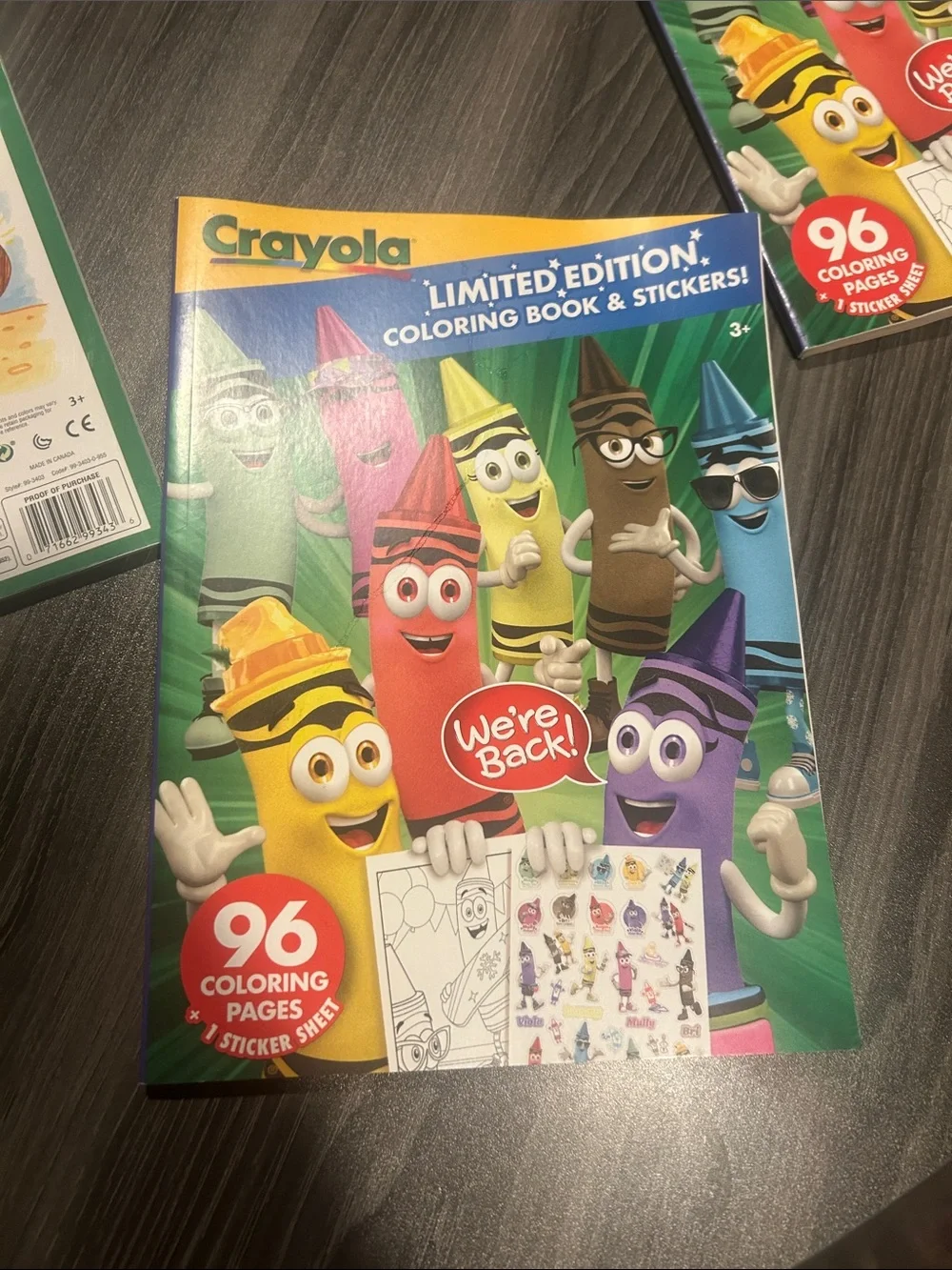 Crayola Coloring Books with Green and Multicolor Covers